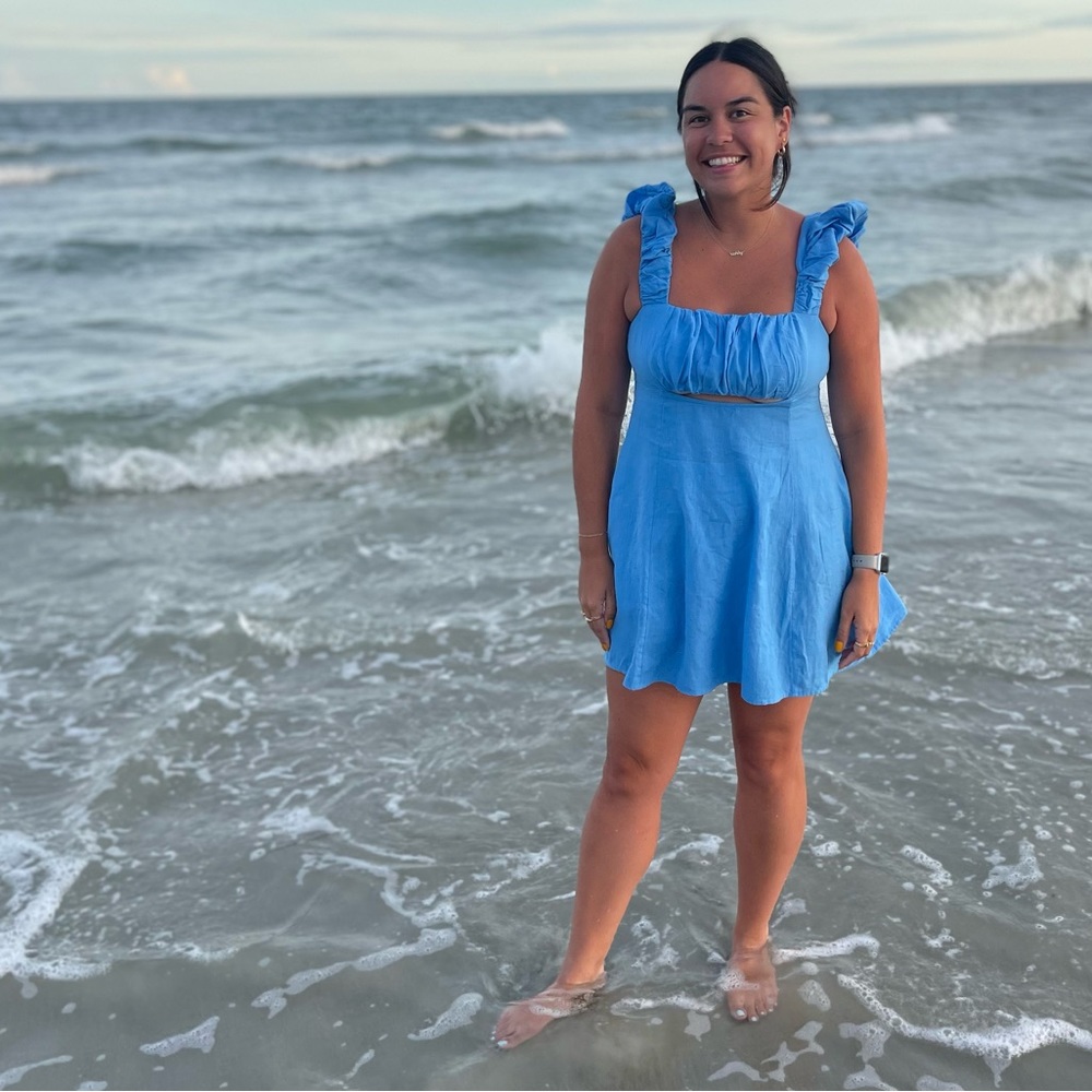 Blue mini dress from Free People